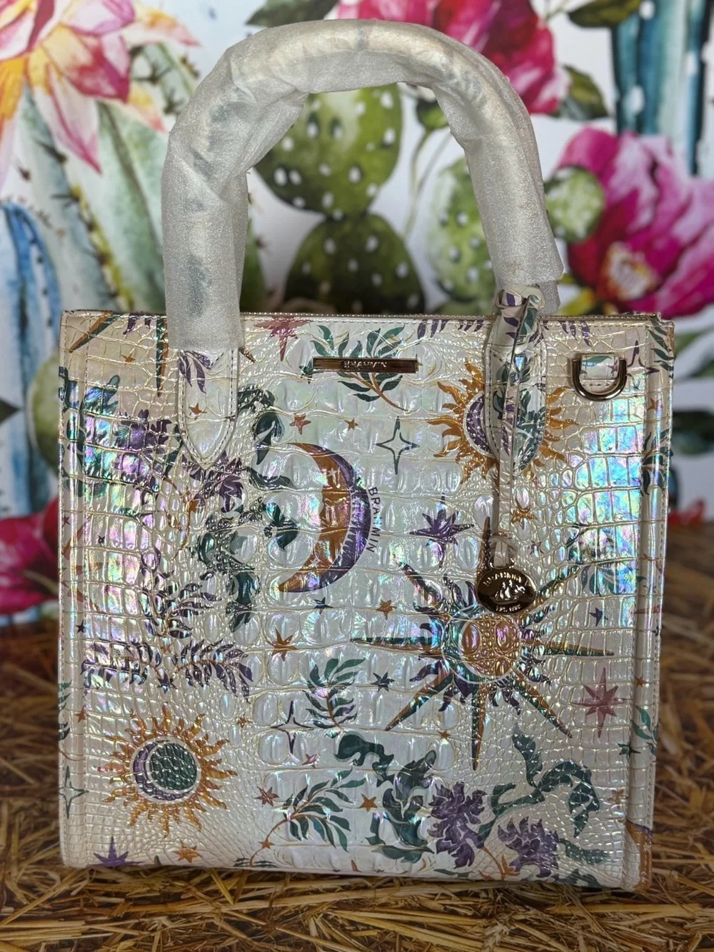 Brahmin Large Caroline Vitality Melbourne NWT Moon Stars Sun Celestial - Picture 11 of 13